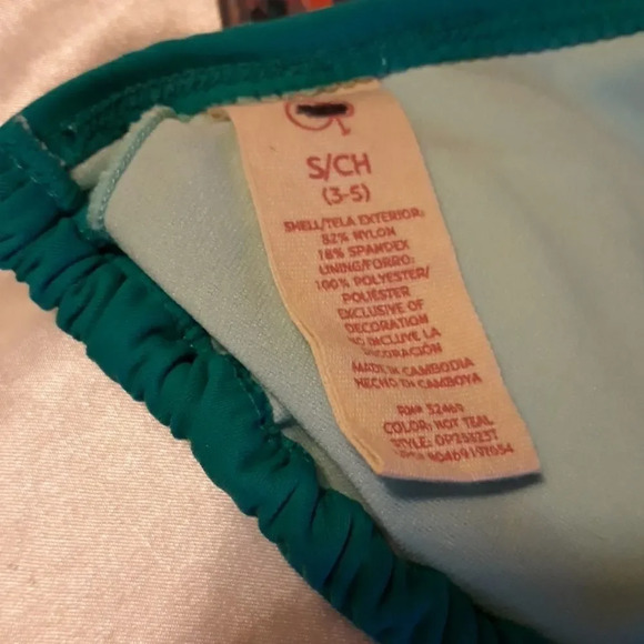 OP turquoise string bikini top S - Picture 5 of 5